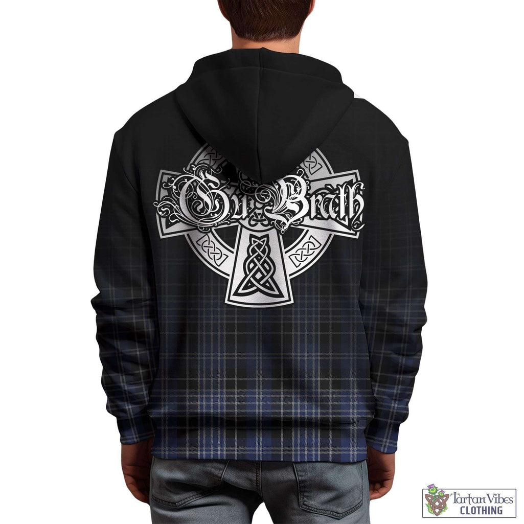 Tartan Vibes Clothing Clark Tartan Hoodie Featuring Alba Gu Brath Family Crest Celtic Inspired