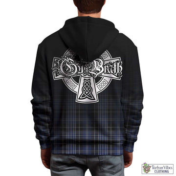 Clark (Clarke) Tartan Hoodie Featuring Alba Gu Brath Family Crest Celtic Inspired