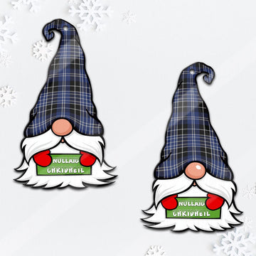 Clark (Clarke) Gnome Christmas Ornament with His Tartan Christmas Hat