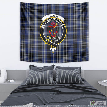 Clark (Clarke) Tartan Tapestry Wall Hanging and Home Decor for Room with Family Crest