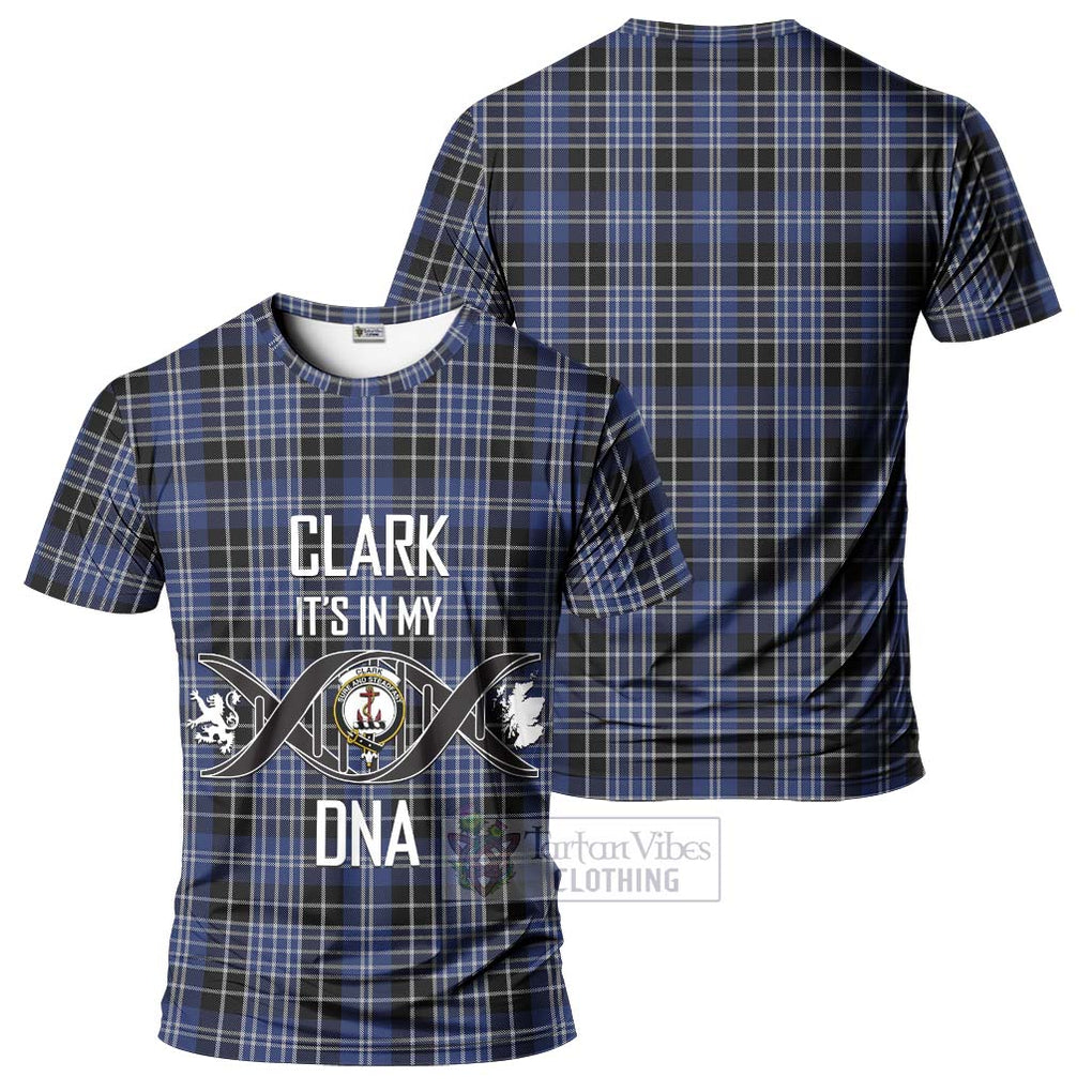 Clark (Clarke) Tartan T-Shirt with Family Crest DNA In Me Style - Tartan Vibes Clothing