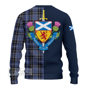 Clark (Clarke) Tartan Ugly Sweater with Scottish Lion Royal Arm Half Style