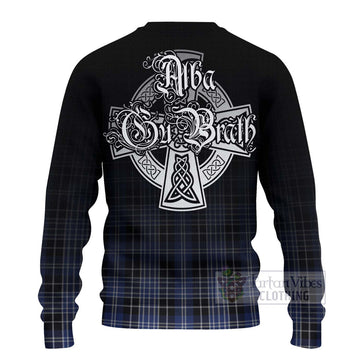 Clark (Clarke) Tartan Ugly Sweater Featuring Alba Gu Brath Family Crest Celtic Inspired