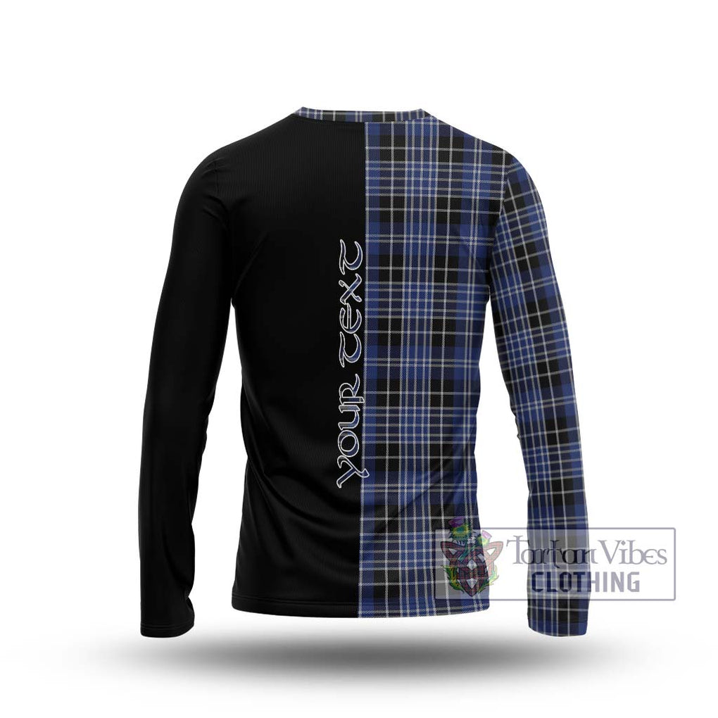 Clark (Clarke) Tartan Long Sleeve T-Shirt with Family Crest and Half Of Me Style - Tartanvibesclothing Shop