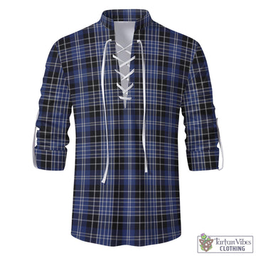 Clark (Clarke) Tartan Men's Scottish Traditional Jacobite Ghillie Kilt Shirt