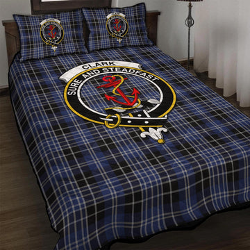 Clark (Clarke) Tartan Quilt Bed Set with Family Crest