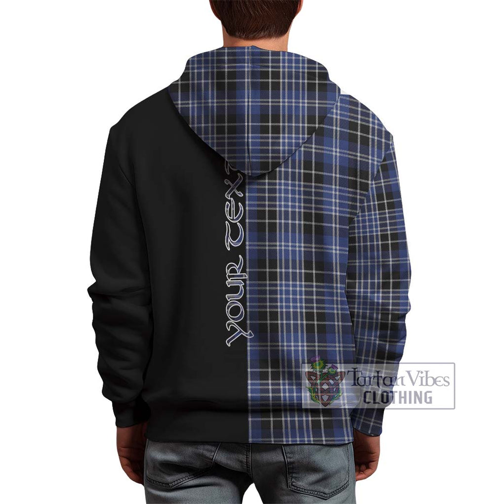 Clark (Clarke) Tartan Hoodie with Family Crest and Half Of Me Style - Tartanvibesclothing Shop