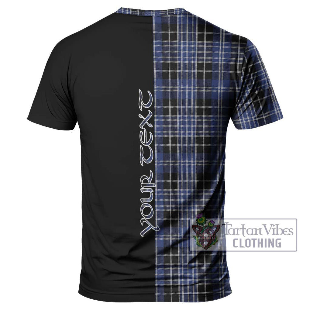 Clark (Clarke) Tartan T-Shirt with Family Crest and Half Of Me Style - Tartanvibesclothing Shop