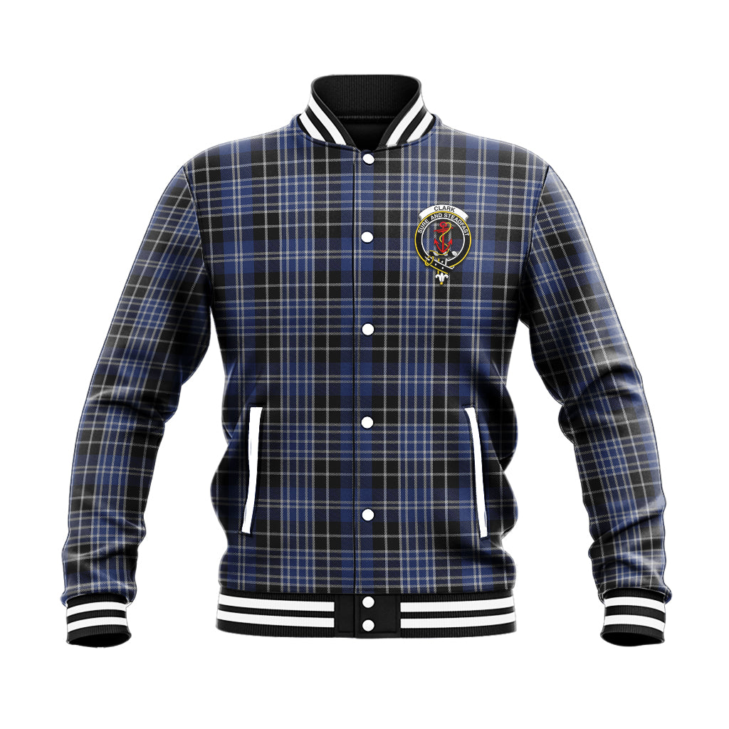 Clark (Clarke) Tartan Baseball Jacket with Family Crest - Tartan Vibes Clothing