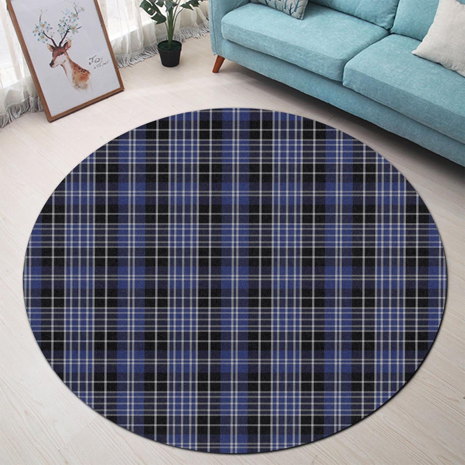 Clark Tartan Round Rug - Tartanvibesclothing