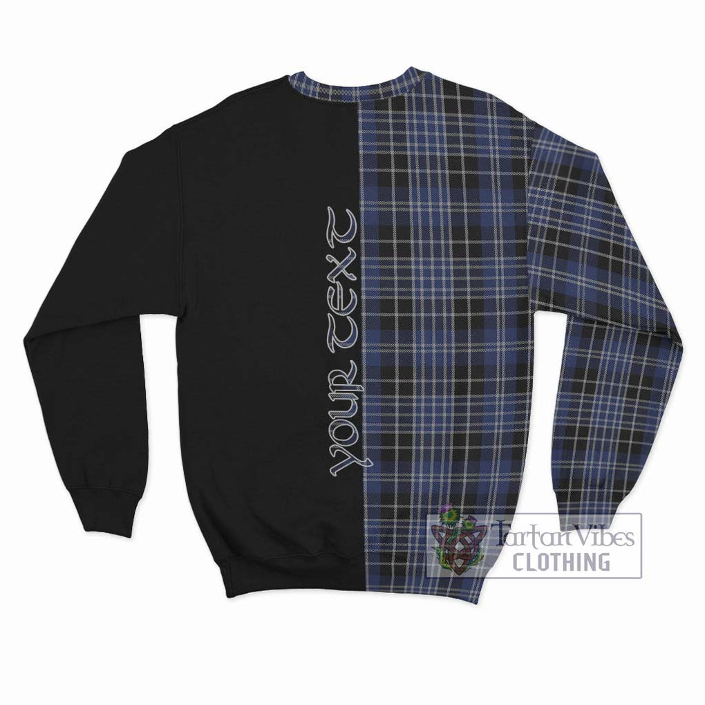 Clark (Clarke) Tartan Sweatshirt with Family Crest and Half Of Me Style - Tartanvibesclothing Shop