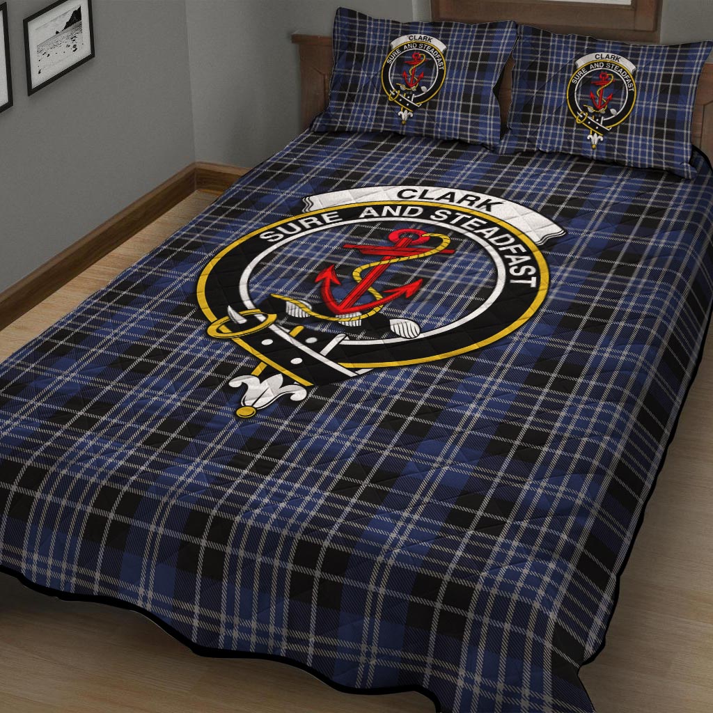 Clark (Clarke) Tartan Quilt Bed Set with Family Crest - Tartan Vibes Clothing