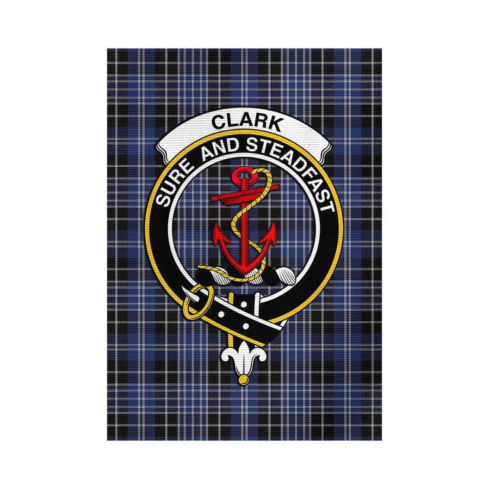 Clark (Clarke) Tartan Flag with Family Crest - Tartan Vibes Clothing