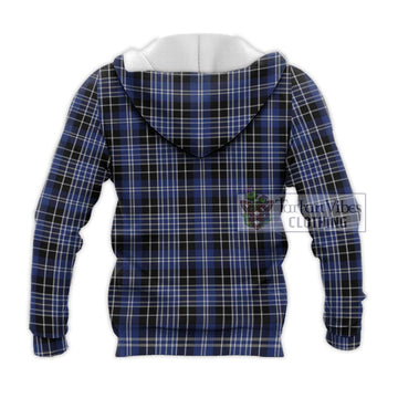 Clark (Clarke) Tartan Knitted Hoodie with Family Crest DNA In Me Style