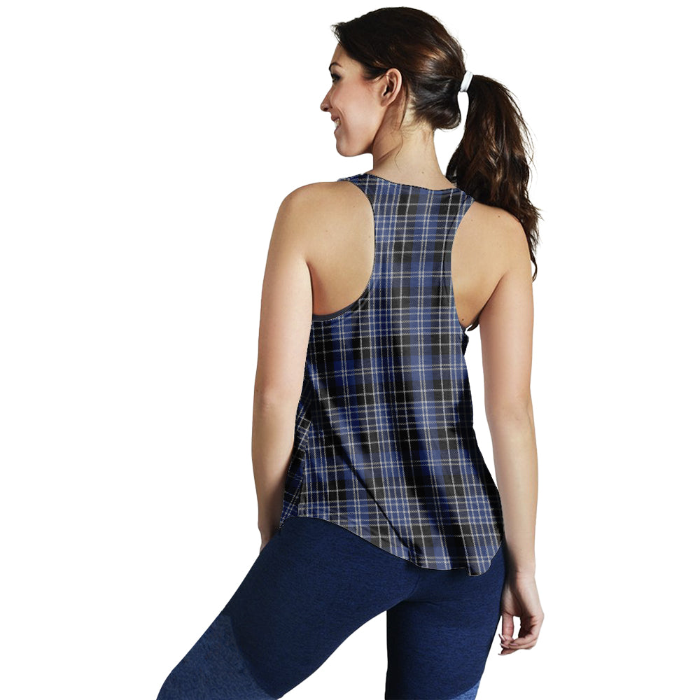 clark-tartan-women-racerback-tanks-with-family-crest