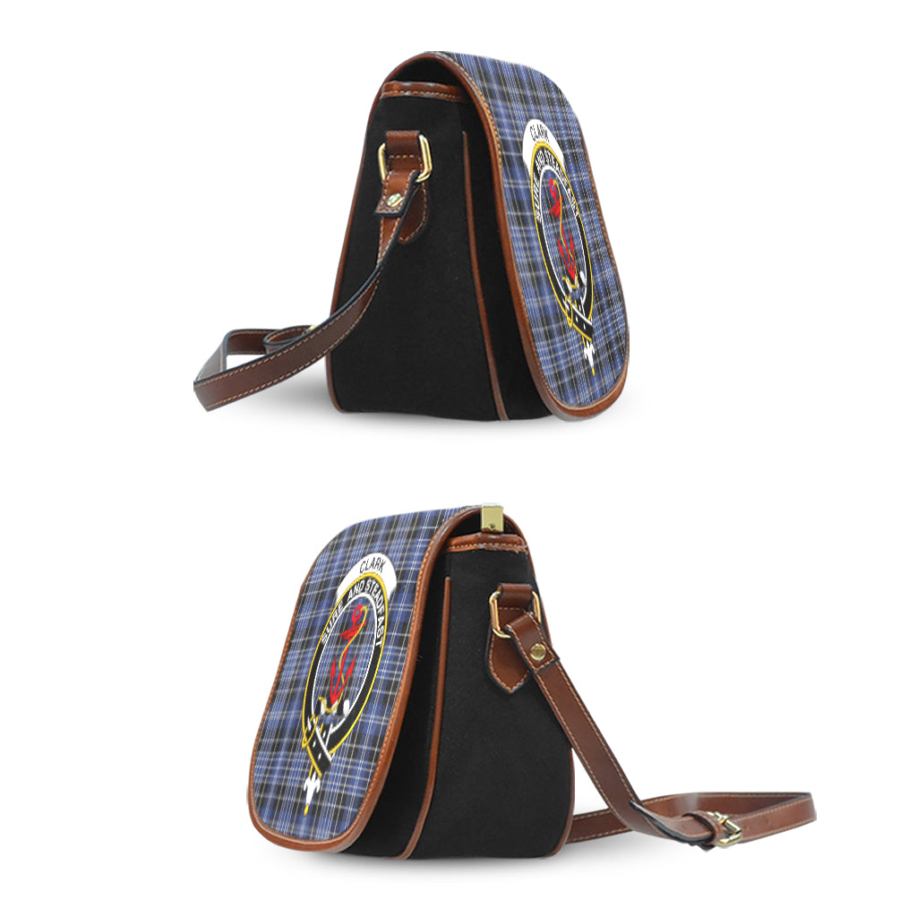 Clark (Clarke) Tartan Saddle Bag with Family Crest - Tartan Vibes Clothing