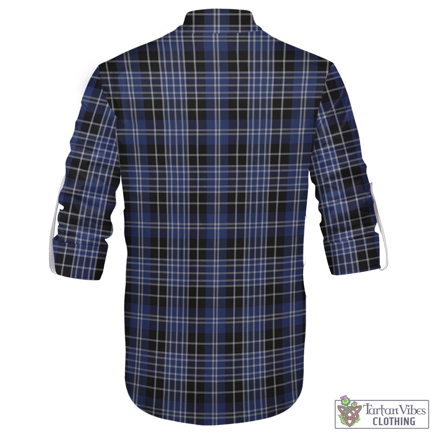Clark (Clarke) Tartan Men's Scottish Traditional Jacobite Ghillie Kilt Shirt - Tartan Vibes Clothing