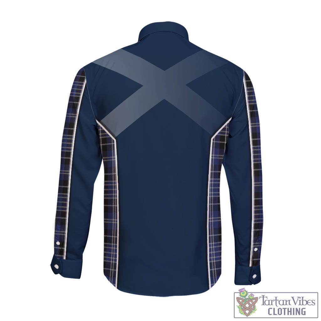 Tartan Vibes Clothing Clark Tartan Long Sleeve Button Up Shirt with Family Crest and Lion Rampant Vibes Sport Style