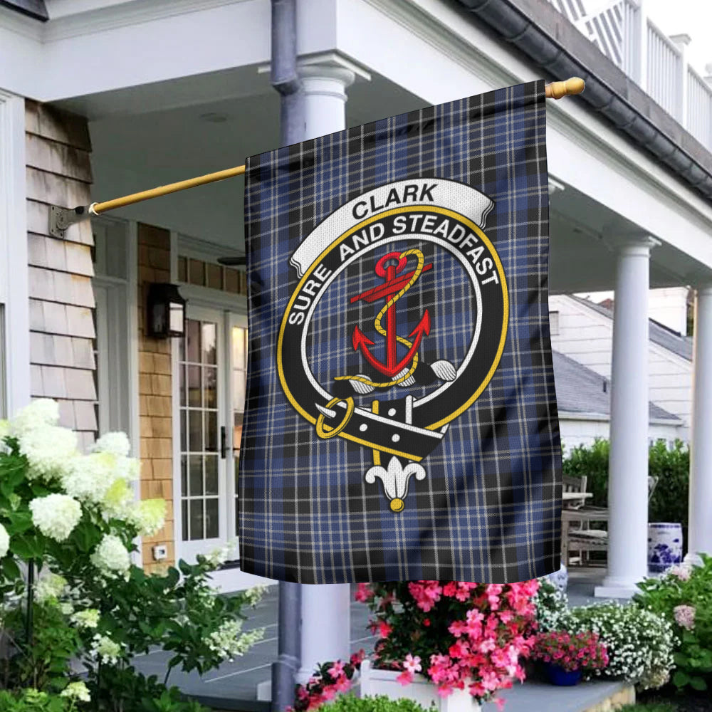 Clark (Clarke) Tartan Flag with Family Crest - Tartan Vibes Clothing