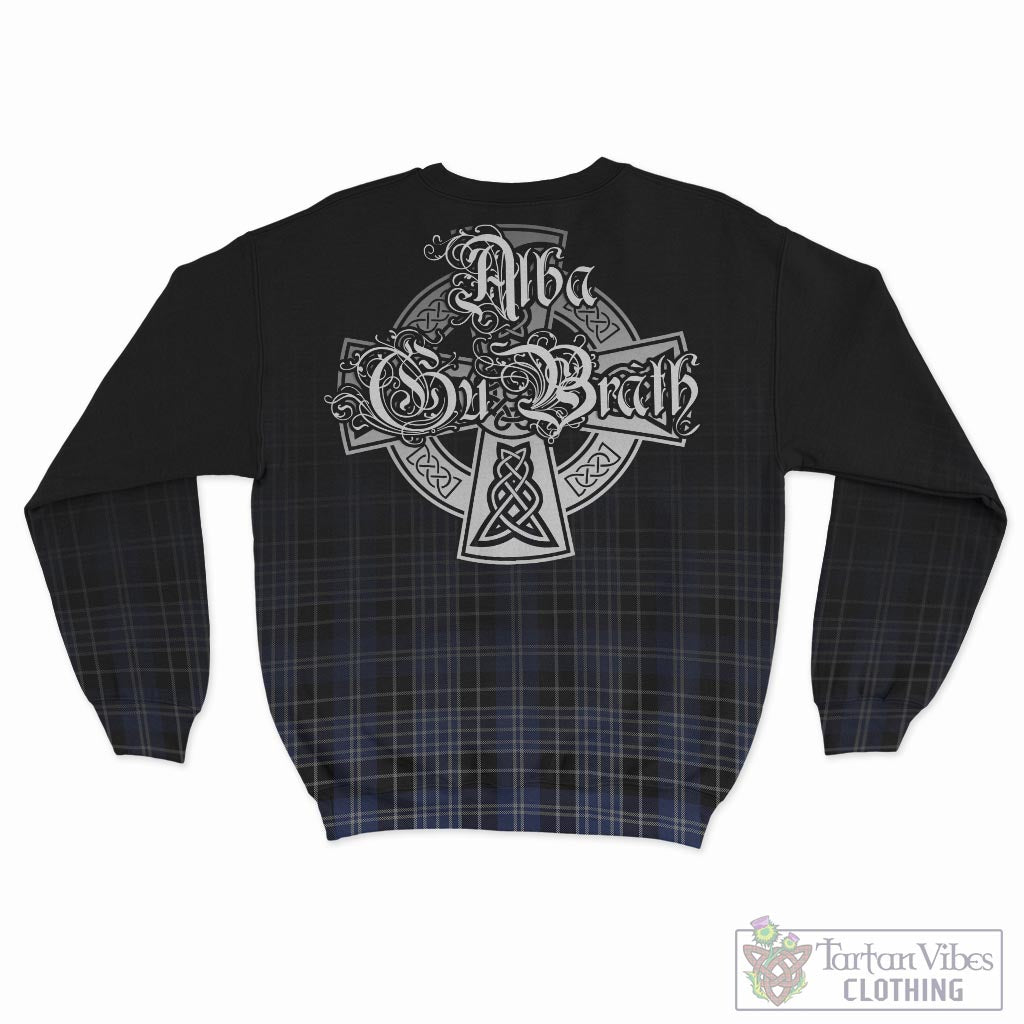 Tartan Vibes Clothing Clark Tartan Sweatshirt Featuring Alba Gu Brath Family Crest Celtic Inspired