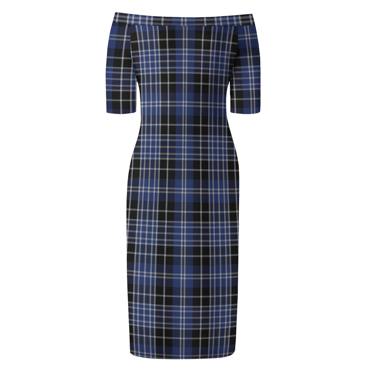 Clark (Clarke) Tartan Off Shoulder Lady Dress - Tartan Vibes Clothing