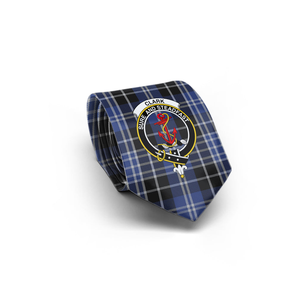 Clark (Clarke) Tartan Classic Necktie with Family Crest - Tartan Vibes Clothing