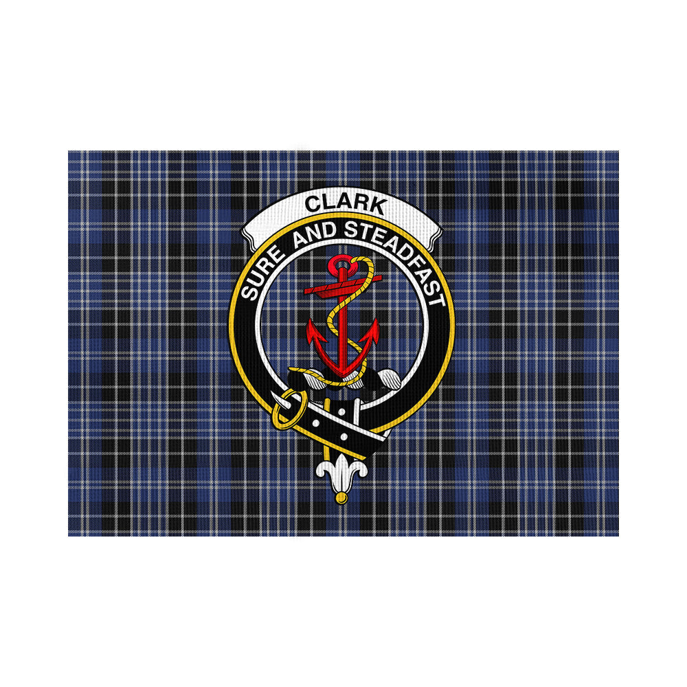 Clark (Clarke) Tartan Flag with Family Crest - Tartan Vibes Clothing