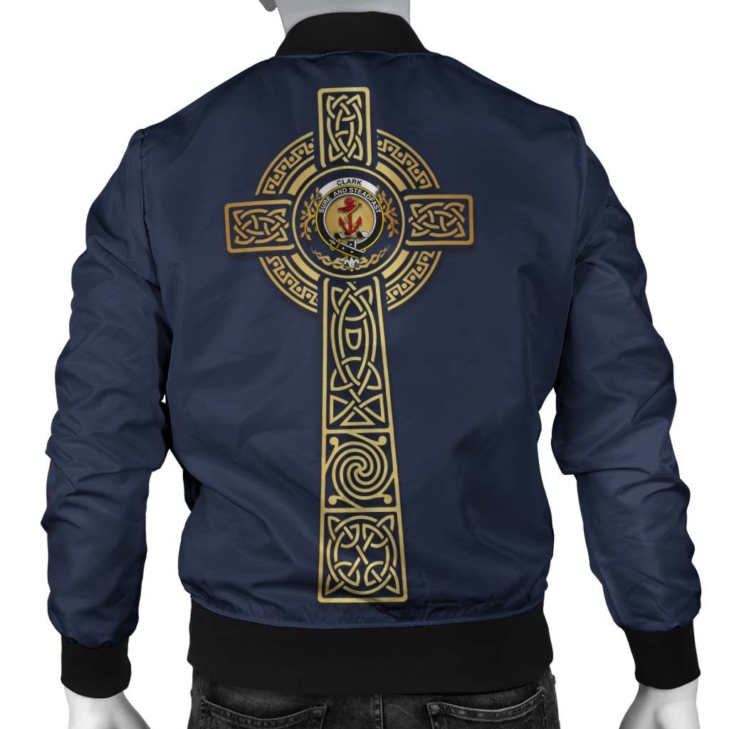 Clark Clan Bomber Jacket with Golden Celtic Tree Of Life - Tartanvibesclothing