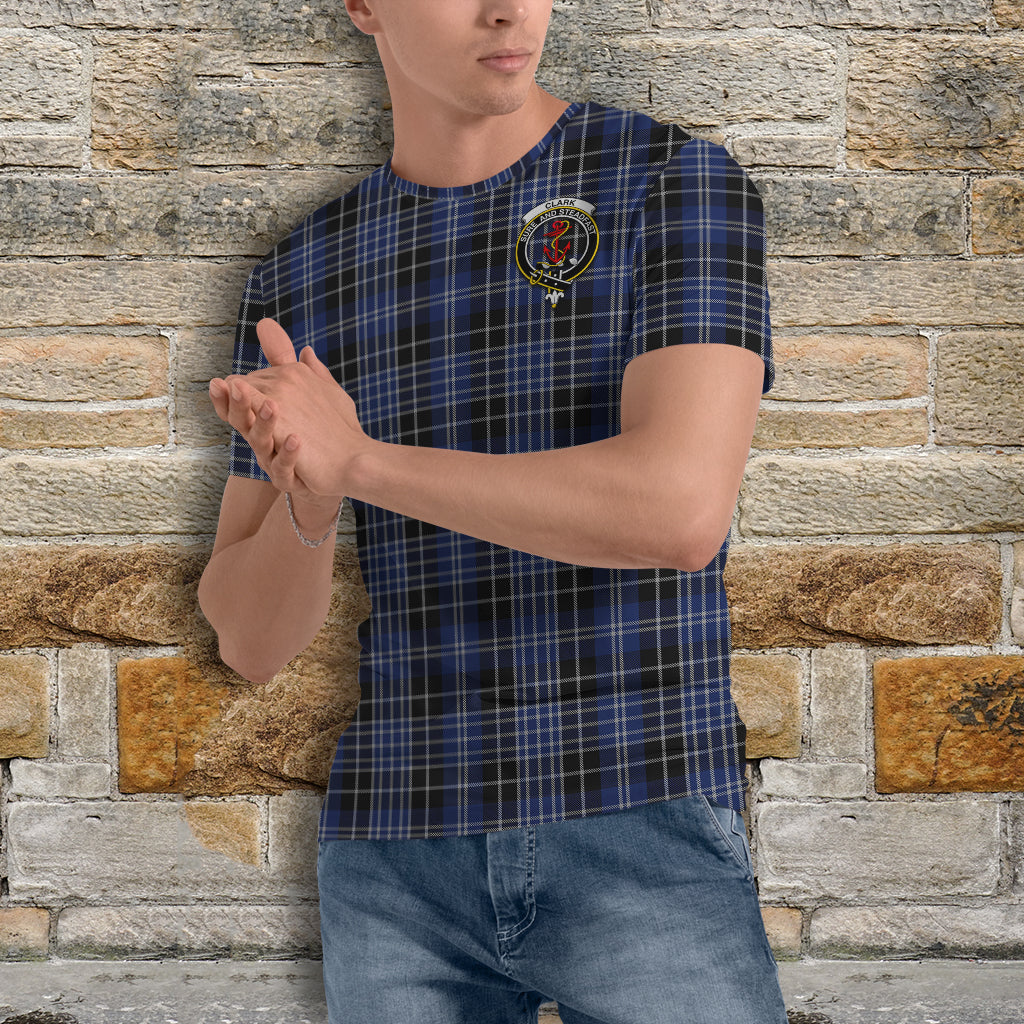 Clark (Clarke) Tartan T-Shirt with Family Crest - Tartan Vibes Clothing