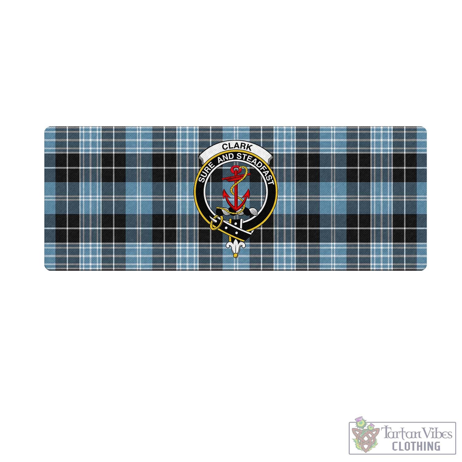 Tartan Vibes Clothing Clark Ancient Tartan Mouse Pad with Family Crest