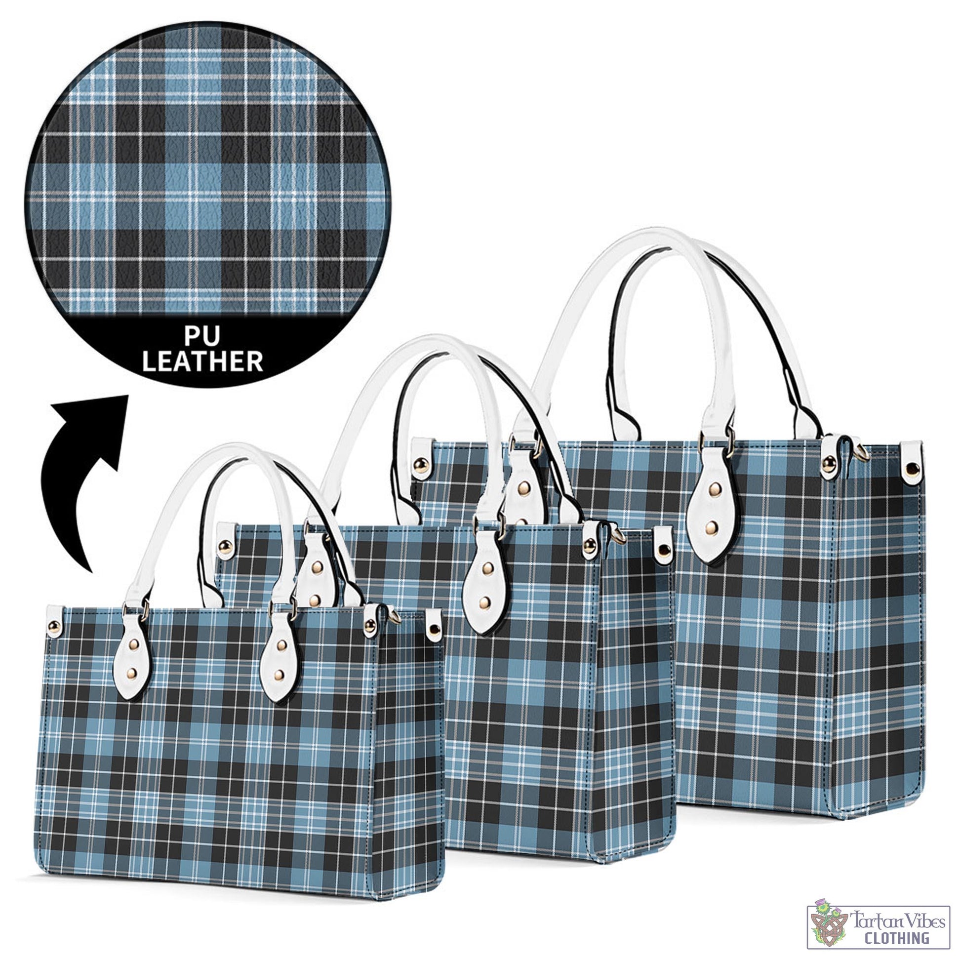 Tartan Vibes Clothing Clark Ancient Tartan Luxury Leather Handbags