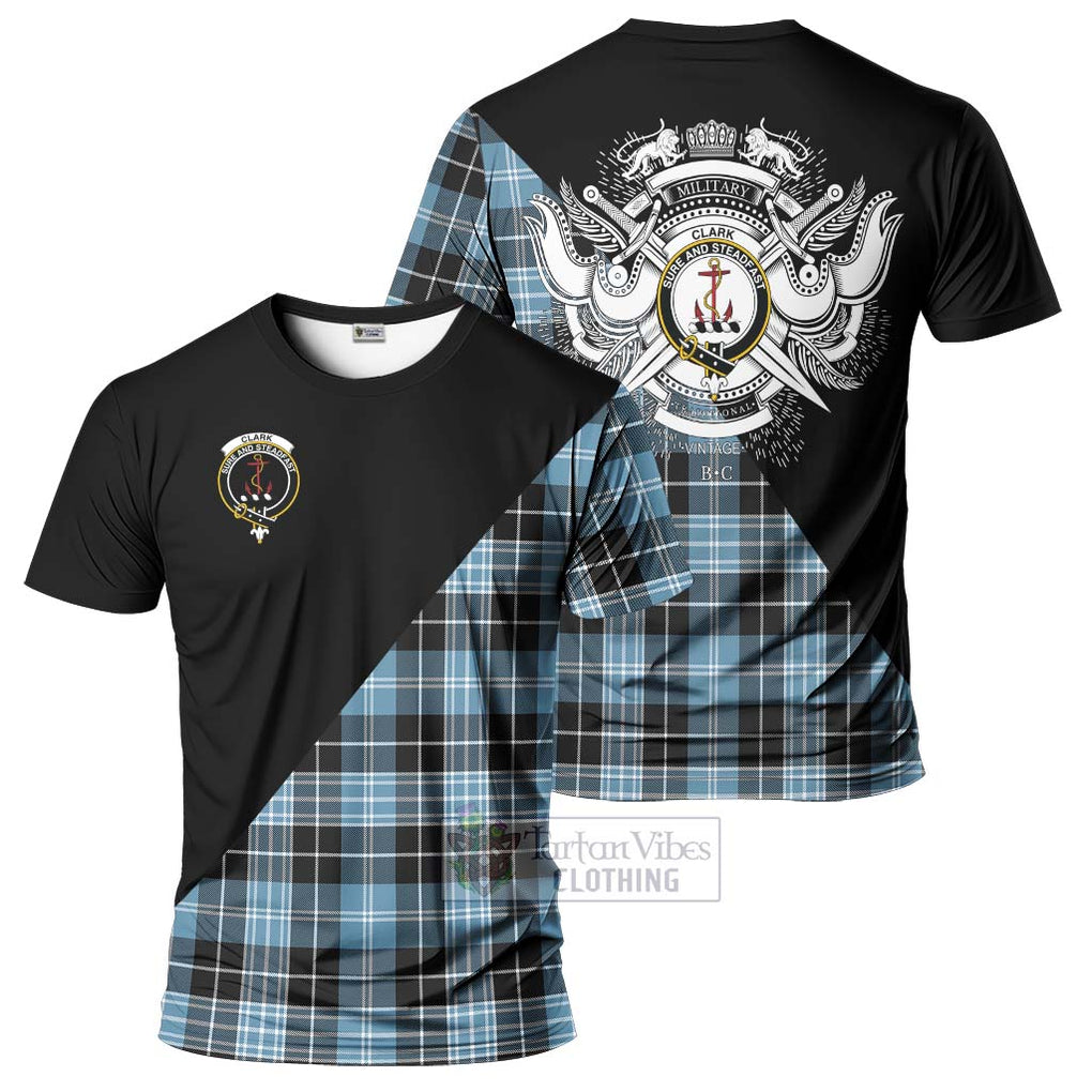 Clark Ancient Tartan T-Shirt with Family Crest and Military Logo Style Kid's Shirt - Tartanvibesclothing Shop