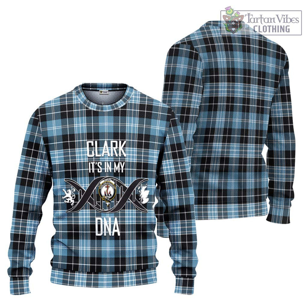 Clark Ancient Tartan Knitted Sweater with Family Crest DNA In Me Style Unisex - Tartanvibesclothing Shop