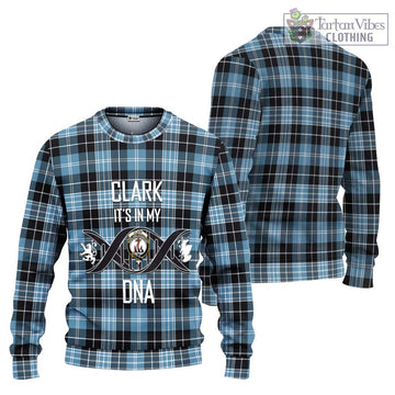 Clark Ancient Tartan Ugly Sweater with Family Crest DNA In Me Style