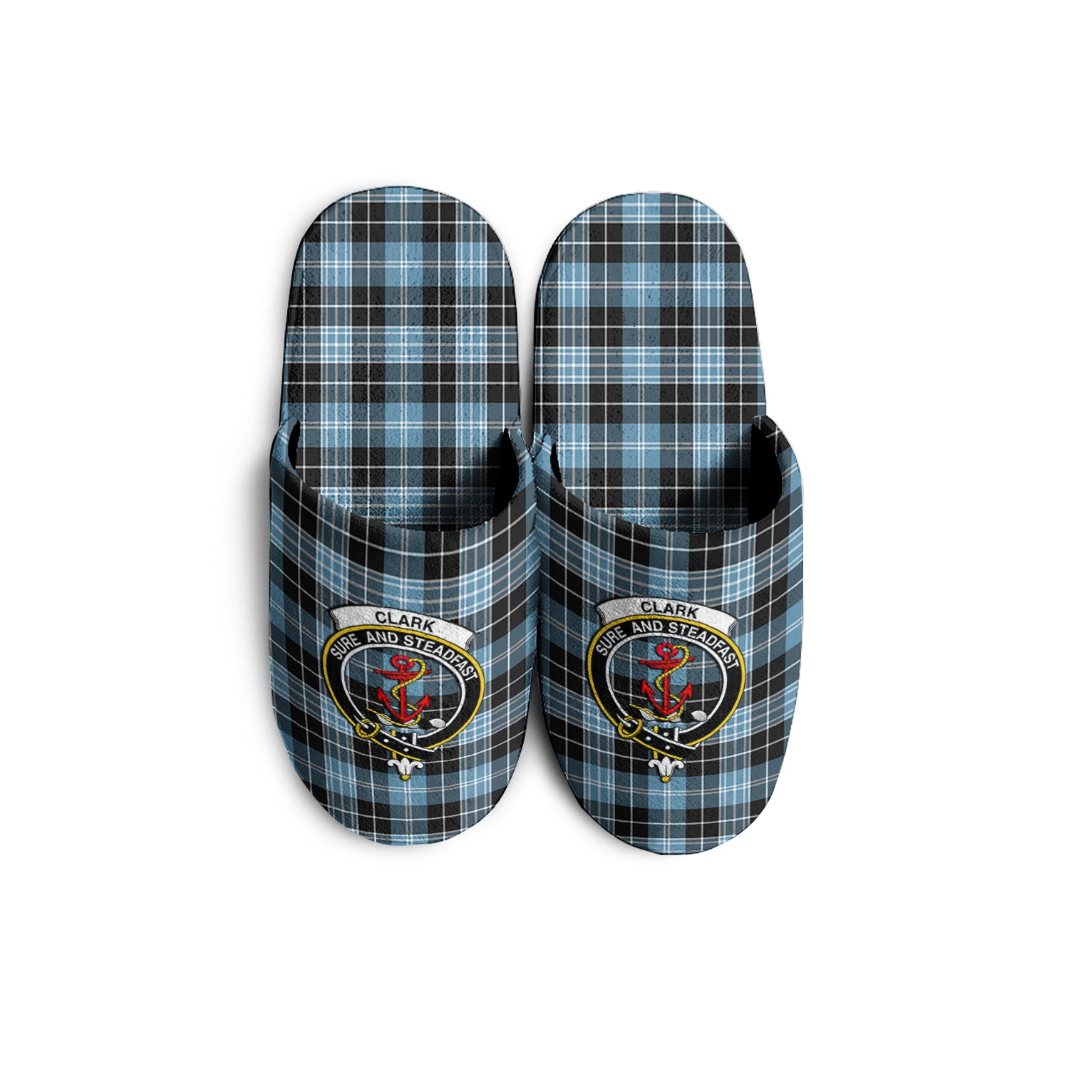 Clark Ancient Tartan Home Slippers with Family Crest - Tartanvibesclothing