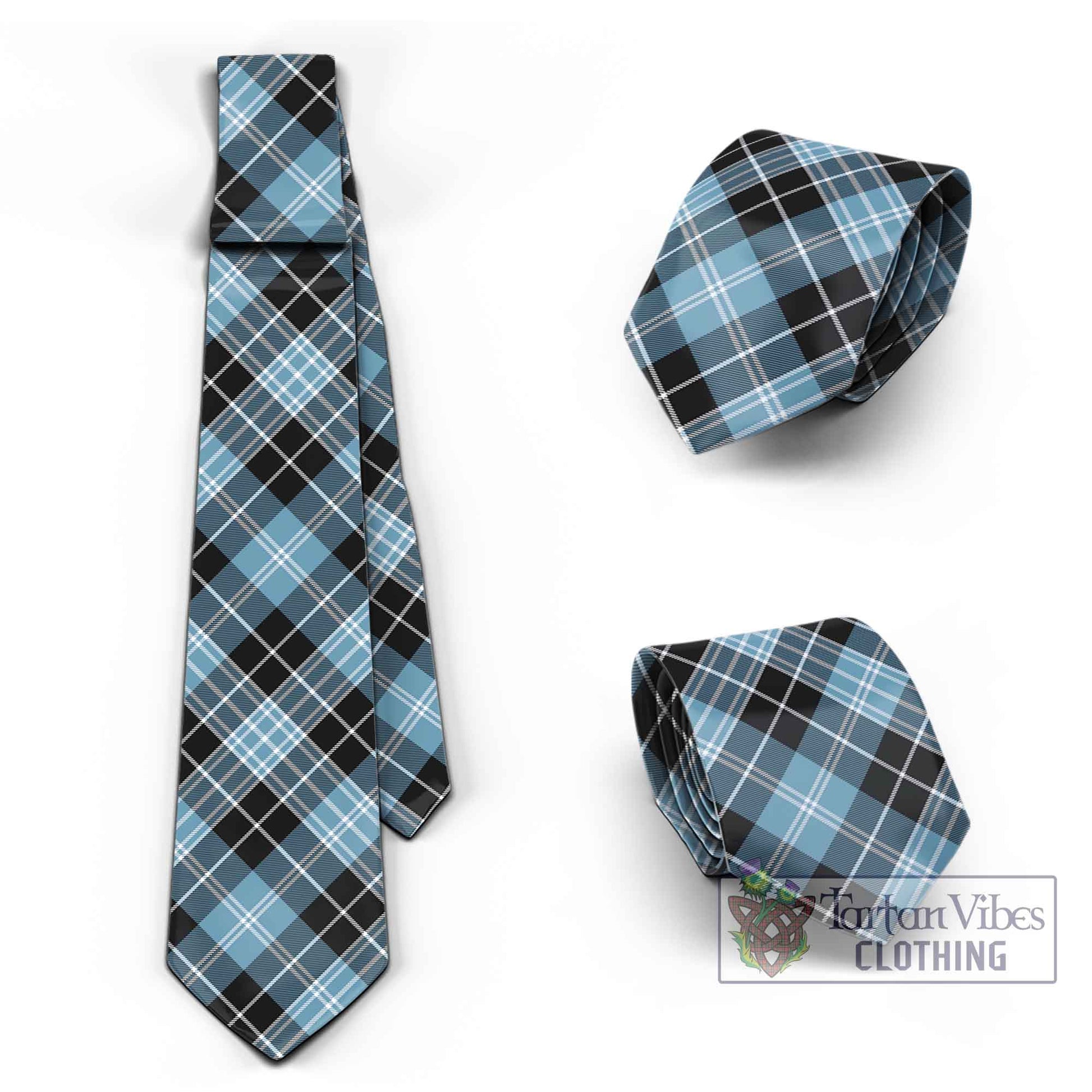 Tartan Vibes Clothing Clark Ancient Tartan Classic Necktie Cross Style