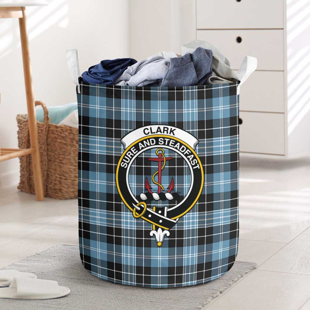 Clark Ancient Tartan Laundry Basket with Family Crest One Size - Tartanvibesclothing Shop