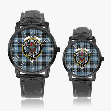 Clark Ancient Tartan Family Crest Leather Strap Quartz Watch