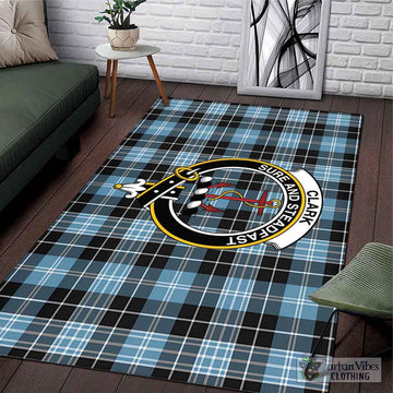 Clark Ancient Tartan Area Rug with Family Crest