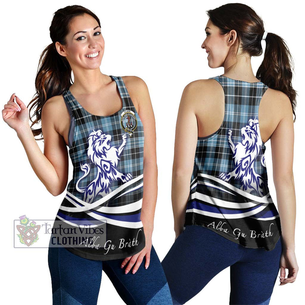 Clark Ancient Tartan Women's Racerback Tanks with Alba Gu Brath Regal Lion Emblem 4XL - Tartanvibesclothing Shop