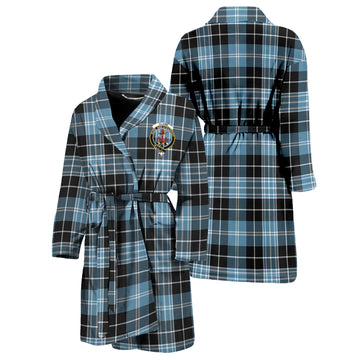 Clark Ancient Tartan Bathrobe with Family Crest