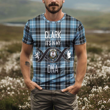 Clark Ancient Tartan T-Shirt with Family Crest DNA In Me Style