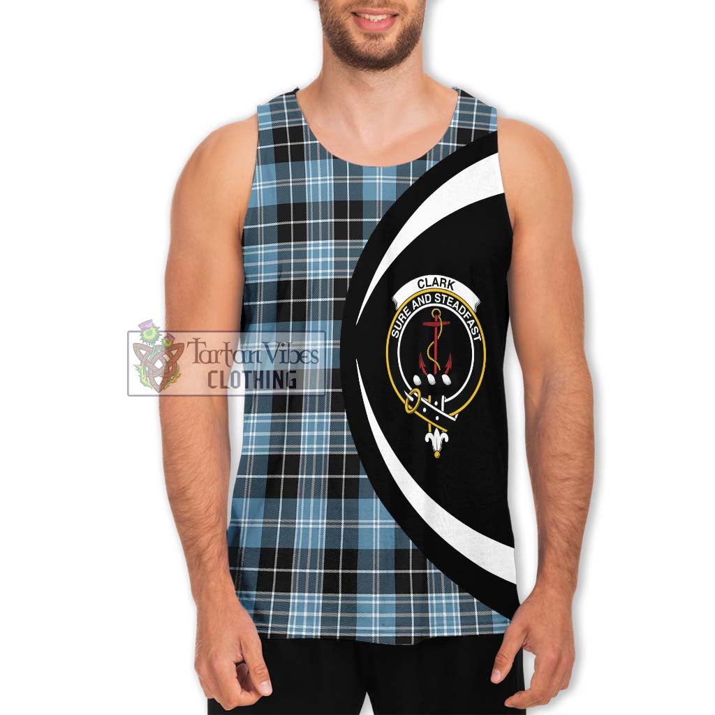 Clark Ancient Tartan Men's Tank Top with Family Crest Circle Style Men - Tartan Vibes Clothing