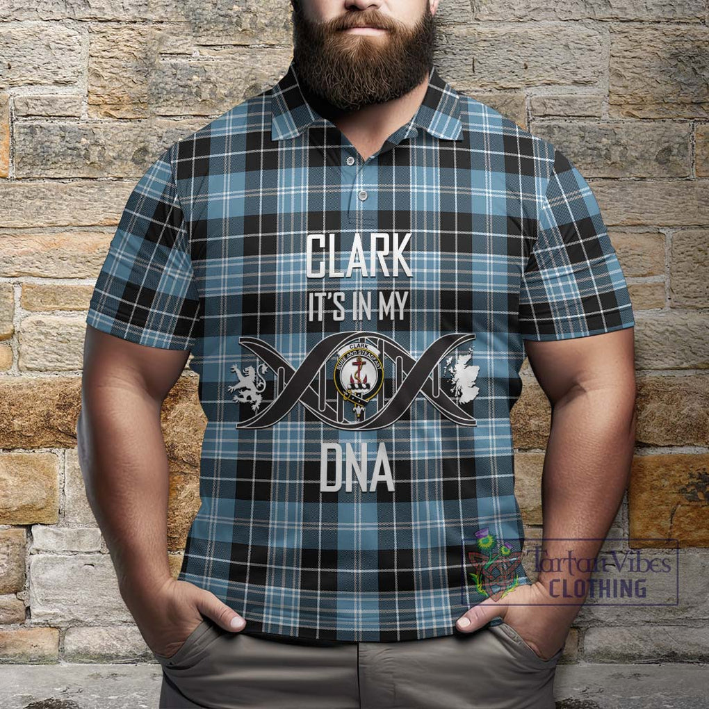 Clark Ancient Tartan Polo Shirt with Family Crest DNA In Me Style Kid - Tartanvibesclothing Shop