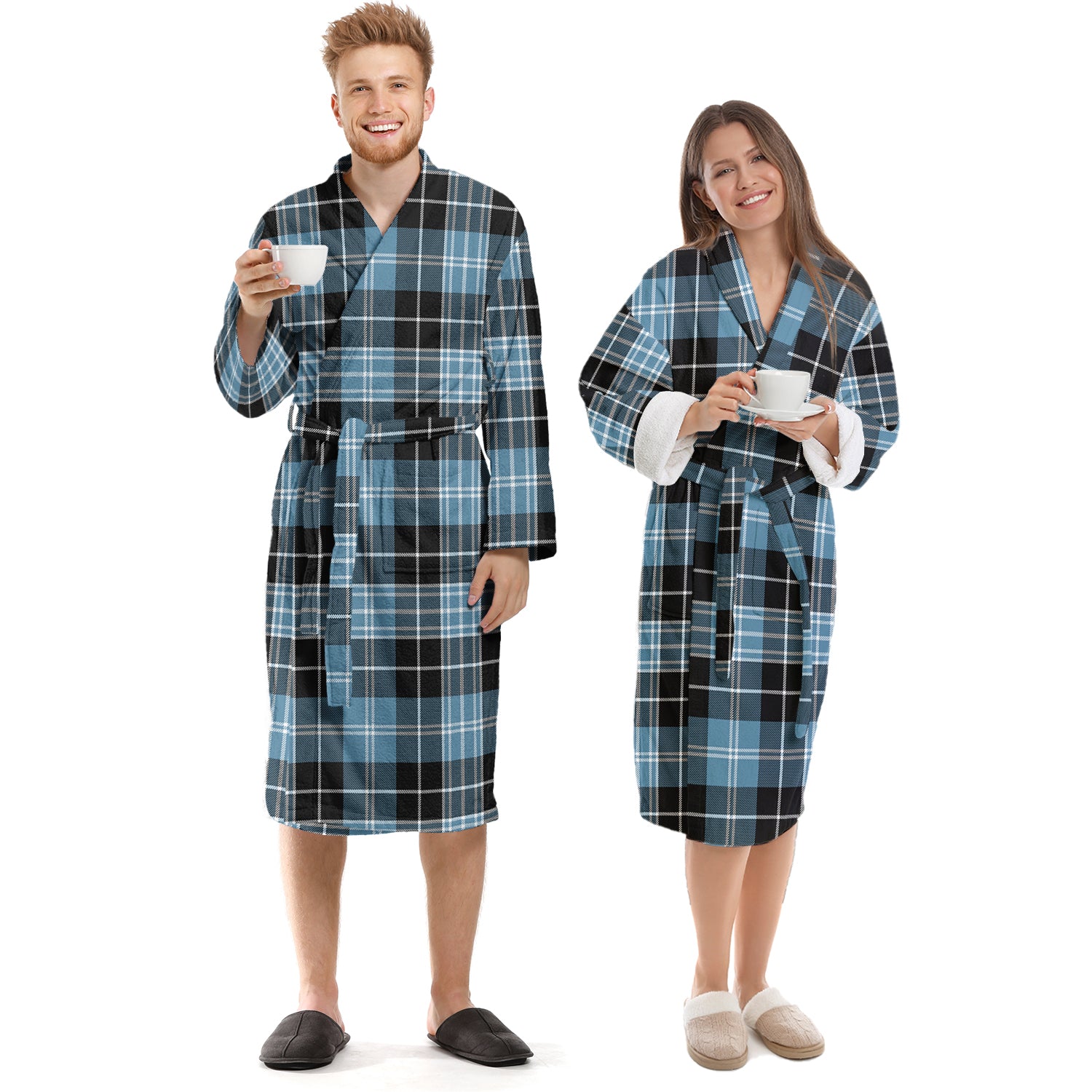 Clark Ancient Tartan Bathrobe Unisex S - Tartan Vibes Clothing