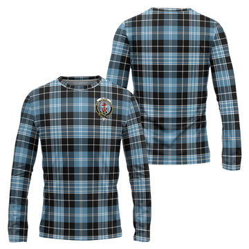 Clark Ancient Tartan Long Sleeve T-Shirt with Family Crest