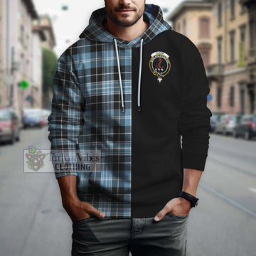 Clark Ancient Tartan Hoodie with Family Crest and Half Of Me Style