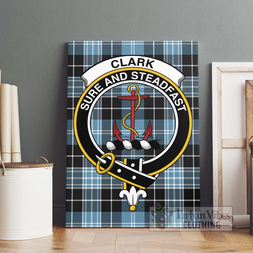 Clark Ancient Tartan Canvas Print Wall Art with Family Crest Without Frame - Tartan Vibes Clothing