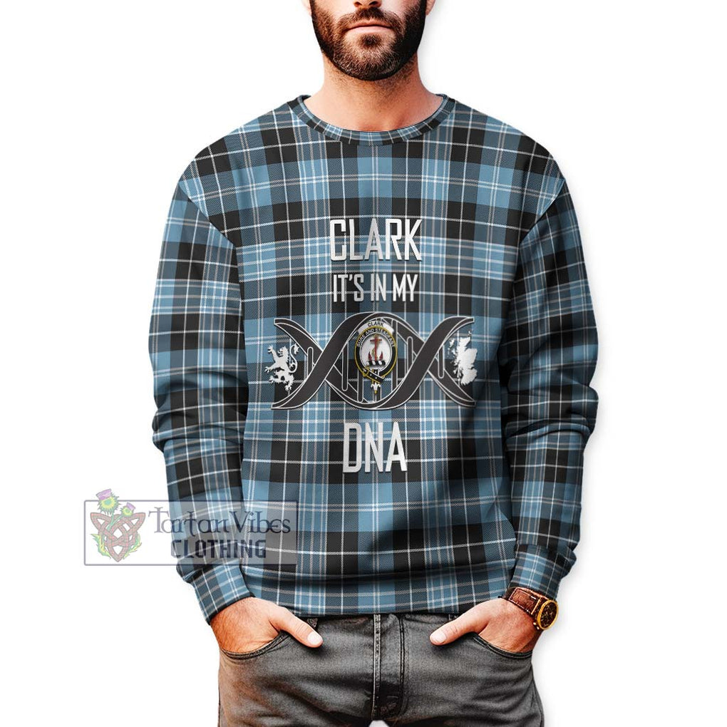 Clark Ancient Tartan Sweatshirt with Family Crest DNA In Me Style Unisex - Tartanvibesclothing Shop