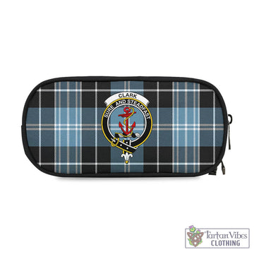 Clark Ancient Tartan Pen and Pencil Case with Family Crest